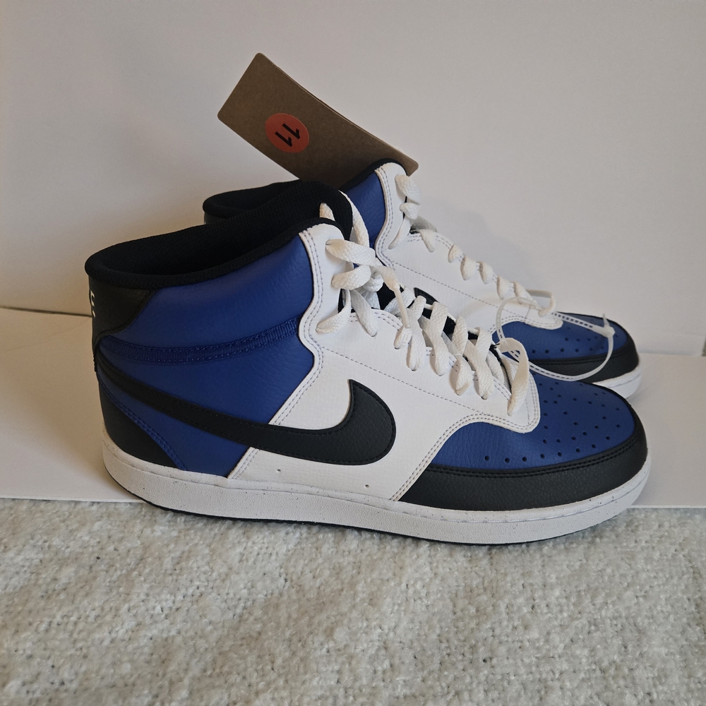 Men’s Nike Court Vision Mid Shoe-Royal Blue/White/Black Size 11 Brand New WT - Picture 9 of 12